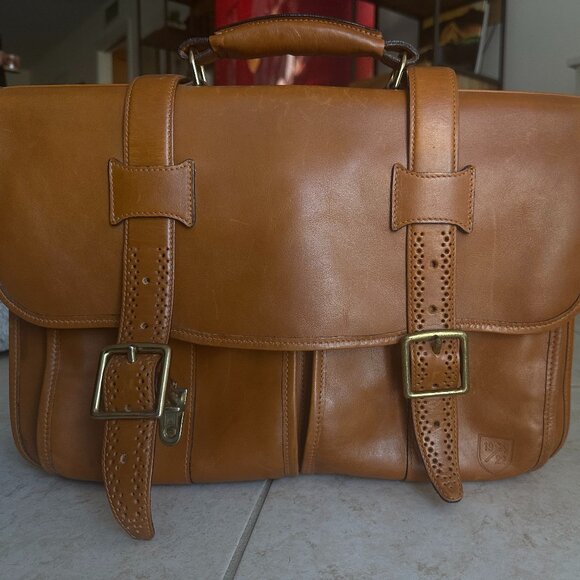 Allen Edmonds  Strand Briefcase In Saddle Tan - Picture 1 of 1